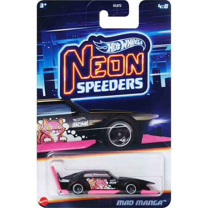 Hot Wheels Neon Speeders Series 8 Diecast Car Set 1/64 Scale Models Mazda RX-7 Datsun 510 B C D HLH72 Collectible Toy Xmas Gifts
