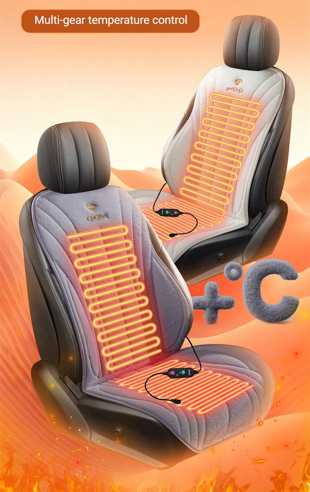 Car Seat Heating 12V Car Seat Cushion Heated Car Seats Protective Cover Winter Seat Heater