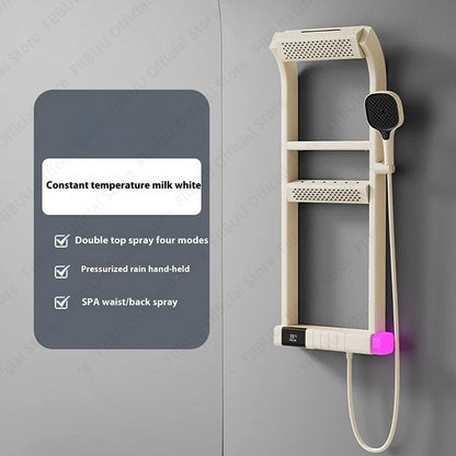 Digital Display Shower System Multi Modes Adjustable Shower Set Pressurized Spray Water Massage Showerhead Bathroom Accessories