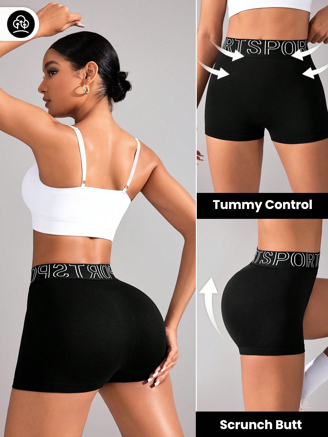 Women Workout Shorts Scrunch Shorts Seamless High Waisted Contour Gym Yoga Biker Shorts