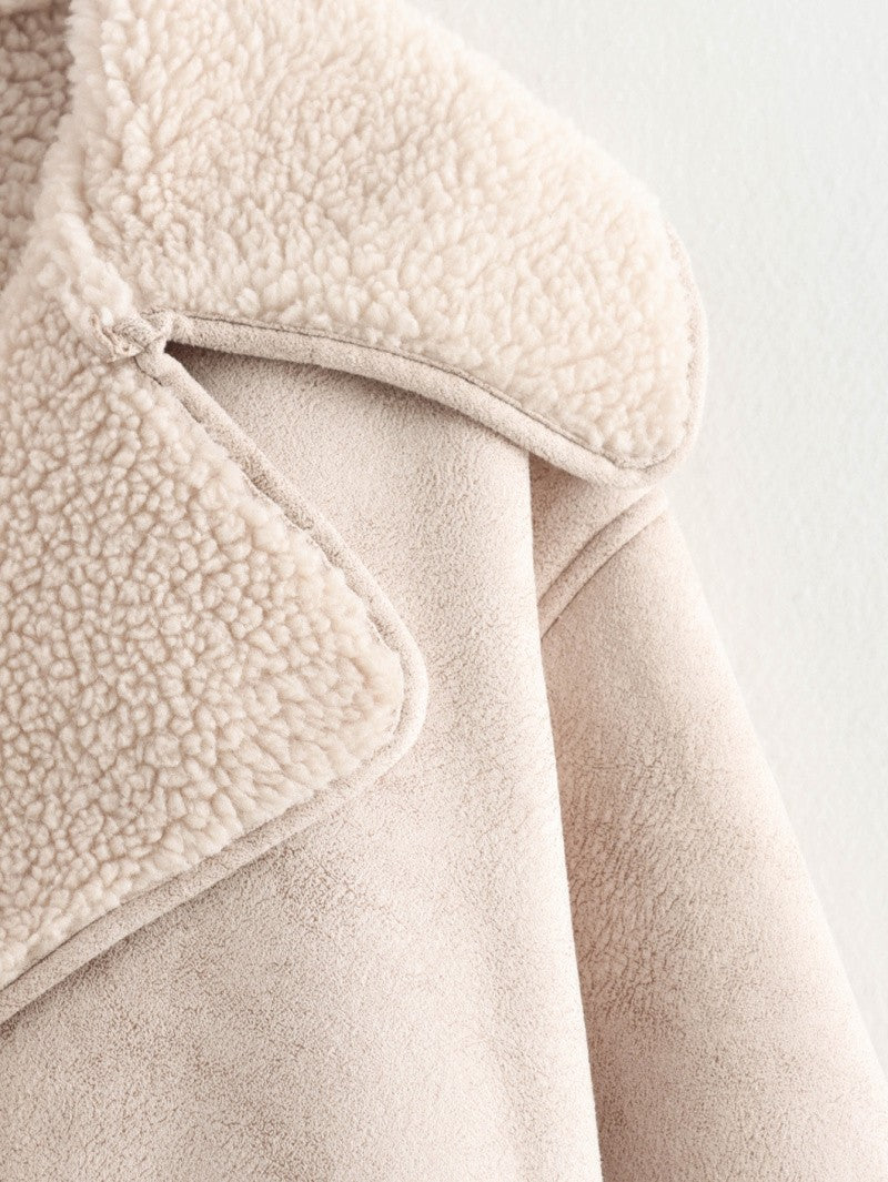 2024 Fall/Winter New Arrival Traf Women's ZW Series Double-Sided Collar Oversized Long-Sleeve Jacket Warm Coat 3548246