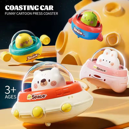 Kids press toy car baby pullback inertia star car baby puzzle boys girls kindergarten gifts