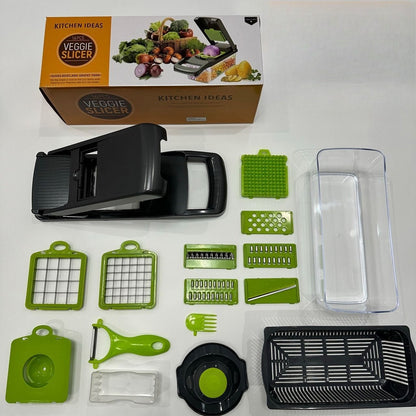 Multi-functional vegetable cutter, kitchen household, potato shreds, shredded and diced, radish grater, slicer