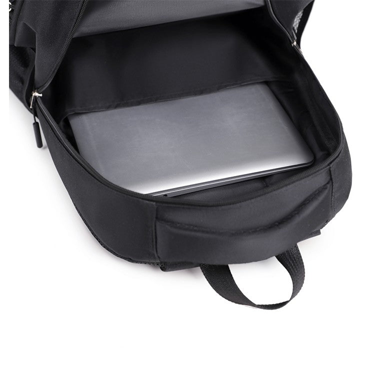 Men's large-capacity backpack, fashionable laptop bag, suitable for travel and business, equipped with secure zipper closure and