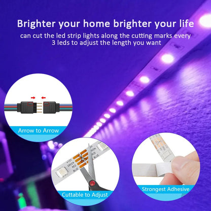 LED Strip Light Strip 5V USB RGB 5050 Light Strip Bluetooth APP Control Suitable For Bedroom And Children's Room Decoration