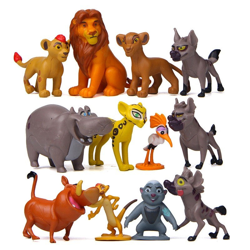 Disney 12Pcs/Set Anime Cartoon The Lion Guard King Kion Simba PVC High Quality Action Figures Bunga Beshte Fuli Ono Figurines