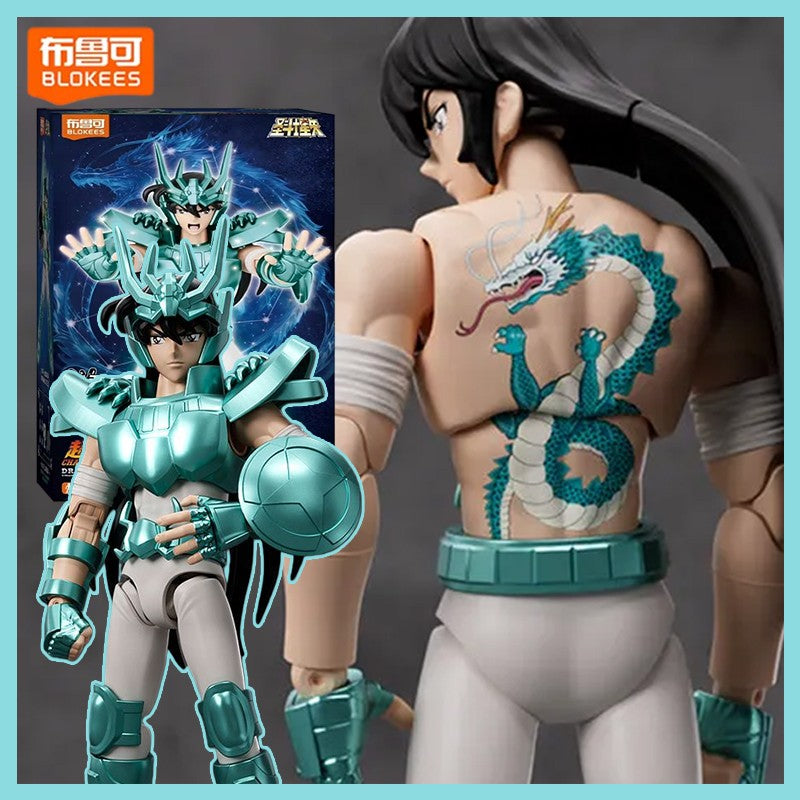 Anime Model Blokees Saint Seiya Champion Class Capricórnio Shura Câncer Máscara da Morte Dragão Dohko Action Figure Modelo Montado Brinquedo