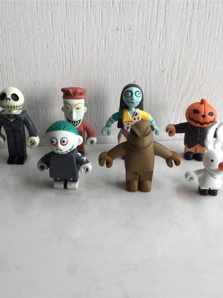 7 Christmas Nightmare Before Christmas Jack Skellington Doll Action Figures Car Ornaments