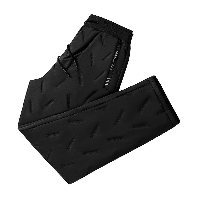 Cotton Pants Men Winter Lambswool Padded Thickened Warm Men Pants Hundreds of Large Size Men Windproof Down Cotton Pants
