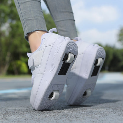 New Children's Roller Skates Boys Girls Double Wheel Unisex Roller Skates Shoes New Sneakers  Outdoor Sports Casual Shoes