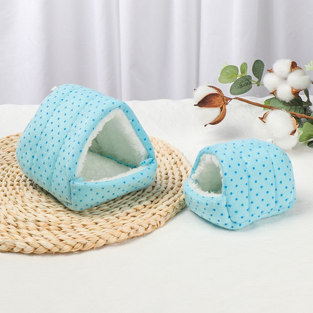 Inverno Bonito Desenho Animado Coelho Esquilo Mini Gaiola Ninho de Porquinho-da-Índia Pequenos Animais Ratos de Estimação Cama Casa de Hamster Quente Macia