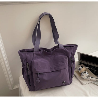 Stylish Nylon Canvas Shoulder Bag for Women Spacious Top Handle Bag Tote Casual  Comfortable and Versatile Texture Commuter Bag
