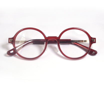 Óculos de Grau de Acetato Redondos Grandes da Moda para Mulheres Óculos Redondos de Tamanho Grande para Homens Design Alemão Flexível com Grau