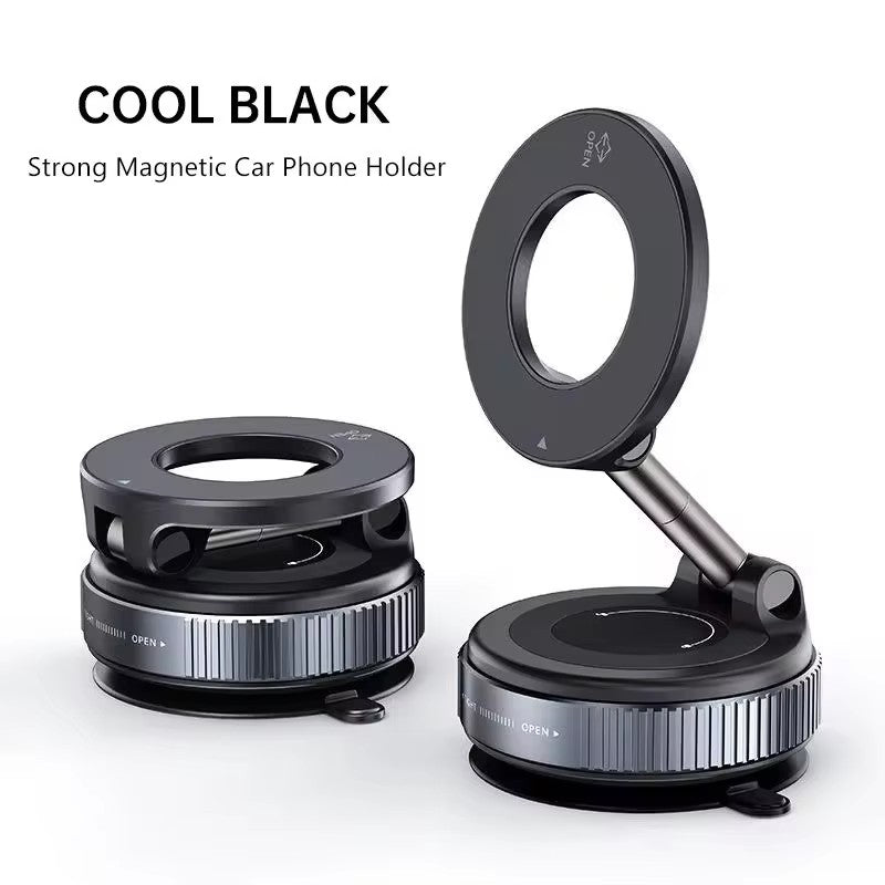 Suporte magnético forte para telefone Xiaomi, design dobrável, suporte automotivo a vácuo ajustável em 360° para celular para transmissão ao vivo em iPhone