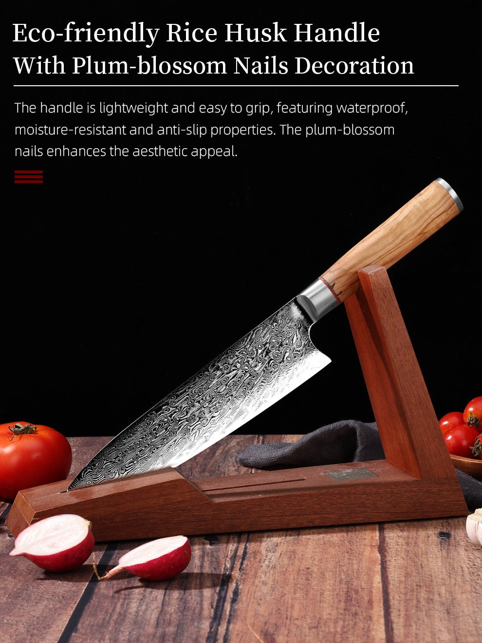 Faca de Chef Aço Damasco 67 Camadas Lâmina VG10 Cabo de Madeira Cutelo para Carne Legumes Faca de Cozinha Japonesa Nakiri Messer