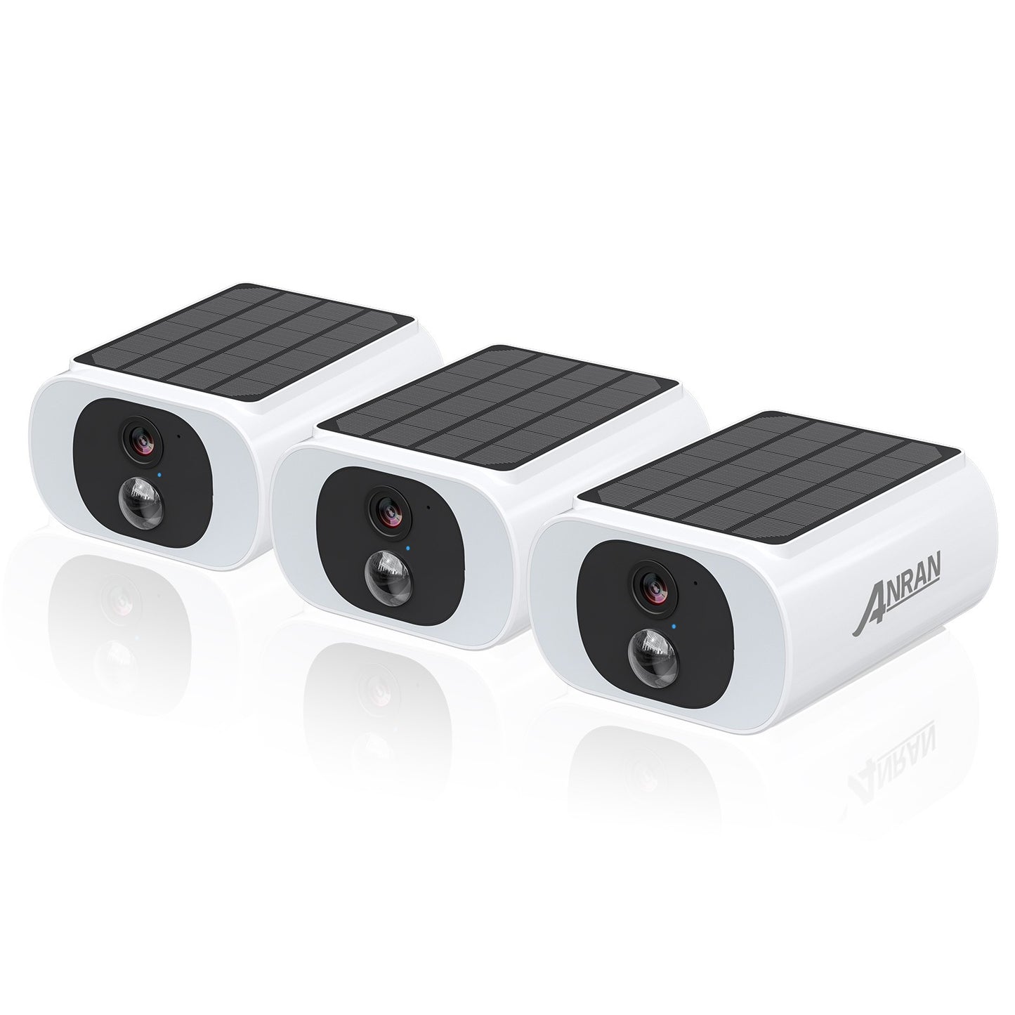 ANRAN 2/3/4 PCS Câmera WIFI Sem Fio Externa 2.4G 3MP Câmera de Segurança Solar com Bateria Holofote Visão Noturna Colorida Alarme Local