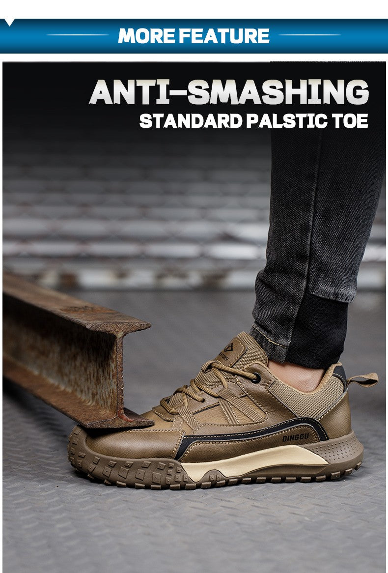 Men Safety Boots Indestructible Shoes Sneakers Steel Toe Protective Boots Anti-smash Anti-puncture Work Safety Shoes Anti-slip