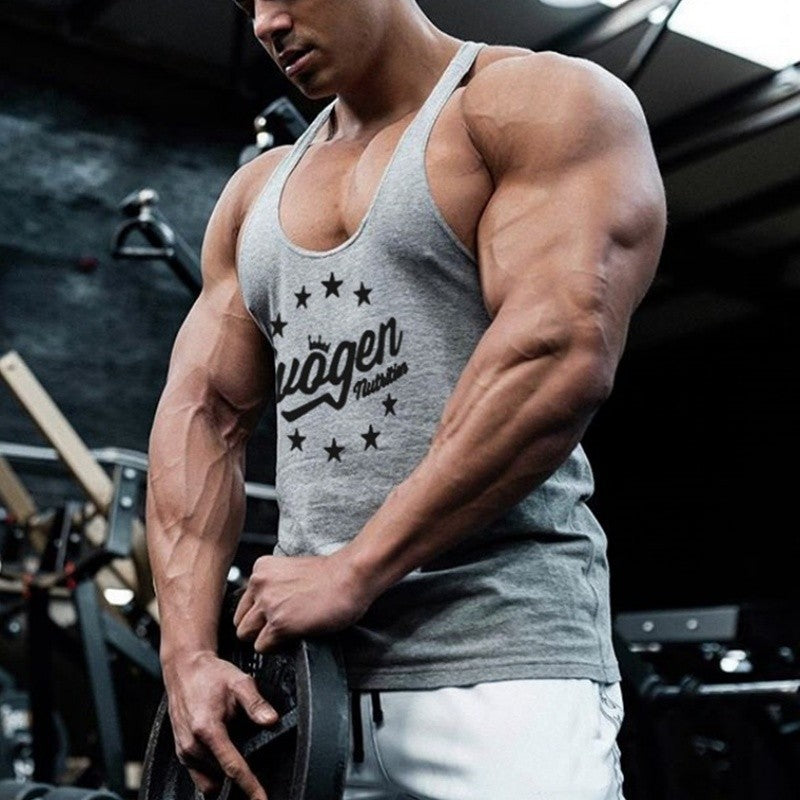 Muscle Men's Sports Tank Top Cotton undershirt gym Tops Sleeveless Tank Top Men fitness Running sweatshirt vest