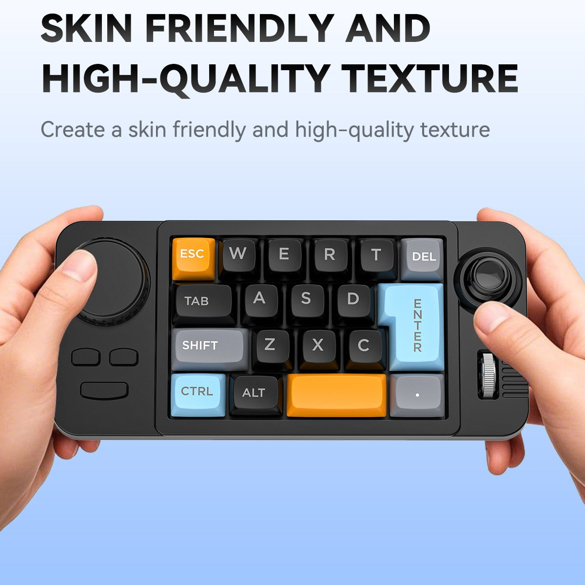 Teclado Mecânico com Fio Hot-Swap com Scroll de Volume Joystick Teclado Numérico de 19 Teclas Programáveis para Computador Portátil Joystick com Macro Definida