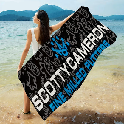 Scotty Camerons Flag Anime Beach Swimming Towel Soft Absorbent Washcloth Children's Gifts for Kids Travel Camping Gym