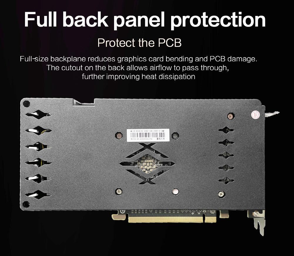 MLLSE AMD RX 590 GME 8GB Placa de Vídeo para Jogos GDDR5 256Bit PCI Express 3.0 ×16 6 Pinos Radeon GPU rx 590 8gb Series