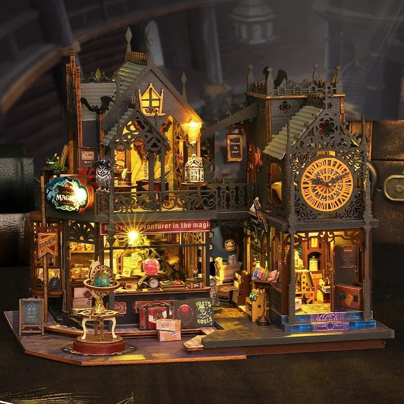 2014 New DIY Big Doll House Wooden Case Miniature Furniture Dollhouse Toys for Children Birthday Gifts