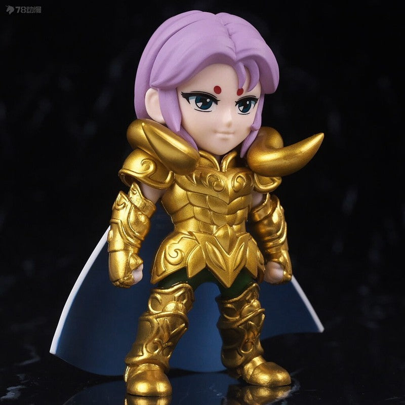 10cm Saint Seiya Anime Figure Myth Cloth Leão Aiolia Aquário Camus Câncer Máscara da Morte Cavaleiro de Ouro Zodíaco Japonês Bonecas Hobbies