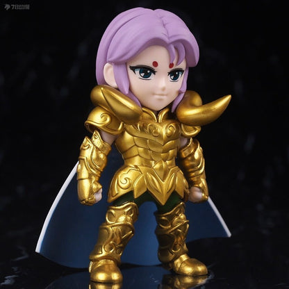 10cm Saint Seiya Anime Figure Myth Cloth Leão Aiolia Aquário Camus Câncer Máscara da Morte Cavaleiro de Ouro Zodíaco Japonês Bonecas Hobbies