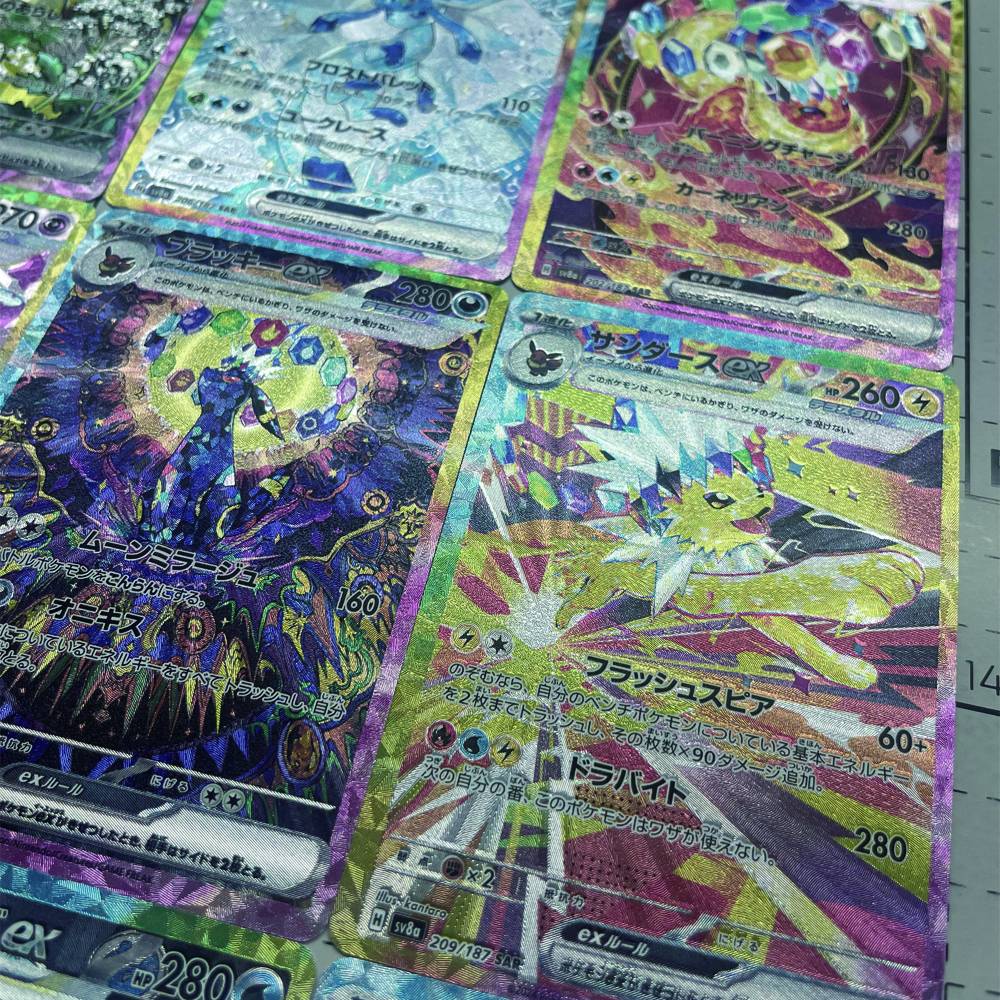 Anime Eeveelution Card Sv8 Eevee Umbreon Sylveon Leafeon Vaporeon 151 Alta Qualidade Trading PTCG Hobby Cartão Colecionável Presente