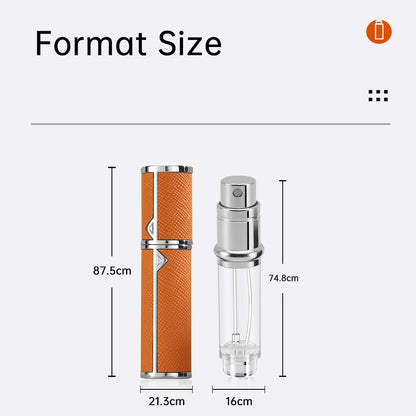 Louischanzl Premium PU leather Sprayer Suitable for Boarding Tight Sealing Travel Perfume Spray 5ml Perfume Atomizer  Bottle