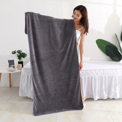180x200cm Super thick Microfiber Bath Towels – Super Absorbent, Soft, Fast Drying and Oversized Bath Lines Multip Grey towel