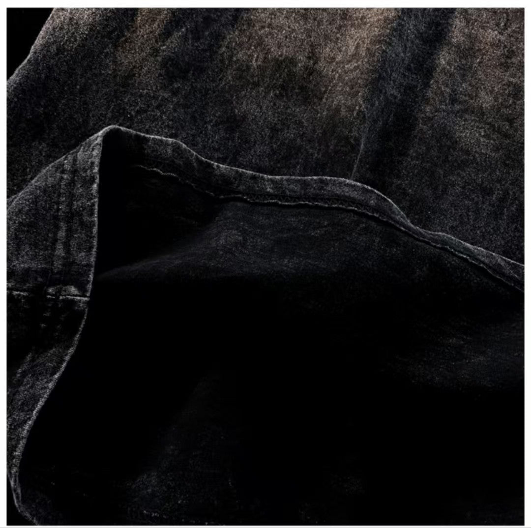 2025 summer American vintage Washed men's T shirt Wolf Head Print Tank Top Gym Fitness Sleeveless T shirt Exercise Vest Women