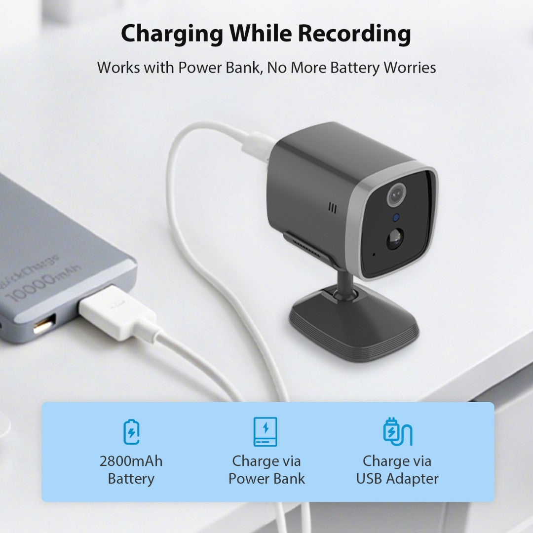 Mini 4G Wireless Security Camera with SIM Card, Battery Powered, Night Vision, Human Detection, Indoor Outdoor Use Mini Cam