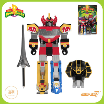 Em Estoque Super7 Mighty Morphin Power Rangers Carded Series 1 - Conjunto de Presente com Modelos Dragonzord, Red Ranger e Rita Repulsa
