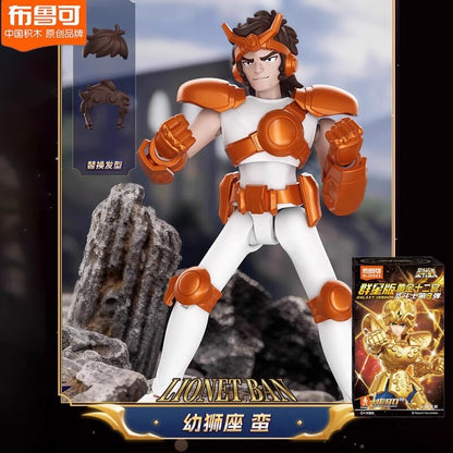 BLOKEES Original Gold Saint Seiya VERSÃO GALAXY V03 Athena Aiolos Mu Milo Aldebaran Aiolia Shaka Dohko Boneco Articulado Brinquedo Presente