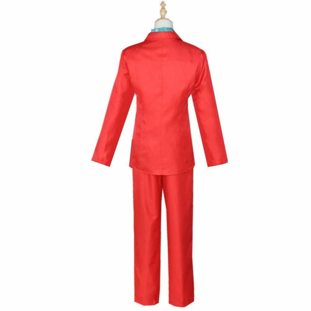Joker Cosplay Costume Set - Joaquin Phoenix Arthur Fleck Clown Red Dipped Outfit with Green Wig - Personalized Uniform Ensemble