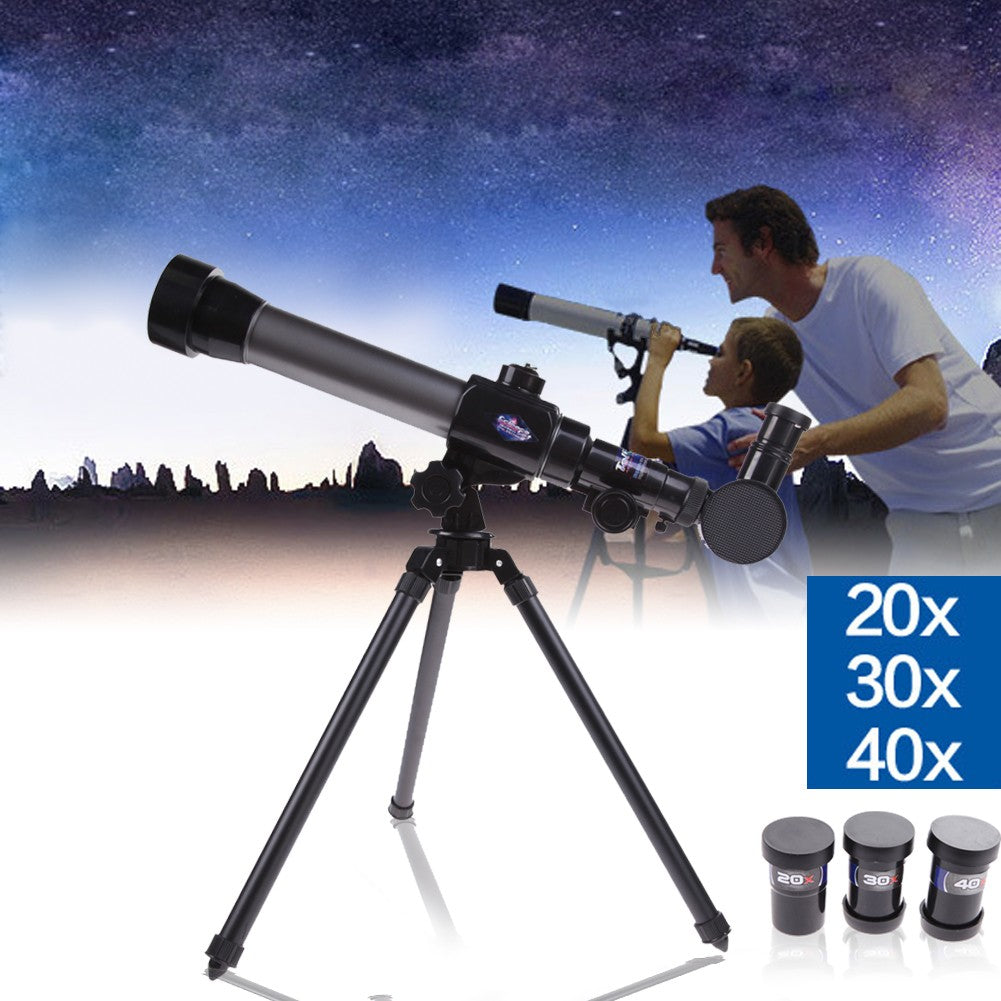 Telescópio Astronômico Infantil Monocular para Ensino Básico Ocular de Alta Potência 20X 30X 40X