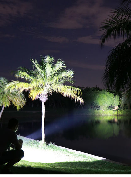 High Power Rechargeable Led Flashlights 7LED Camping Torch With Cob Side Light Lightweight Outdoor Lighting ABS Material