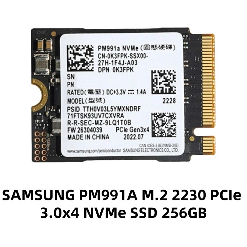 OEM SAMSUNG SSD PCIe 4.0 M.2 2230 BM9C1 512GB & M.2 2242 PM9B1 / PM9C1a 256GB & PCIe 3.0 M.2 2242 PM991a 128GB 256GB NVMe SSD