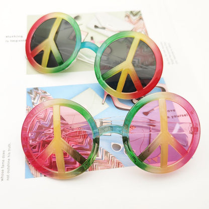 New Peace Anti War Style Round Sunglasses Women Men Sun Glasses Circular Shades Eye Glasses for Party Female Eyewear Sunglasses