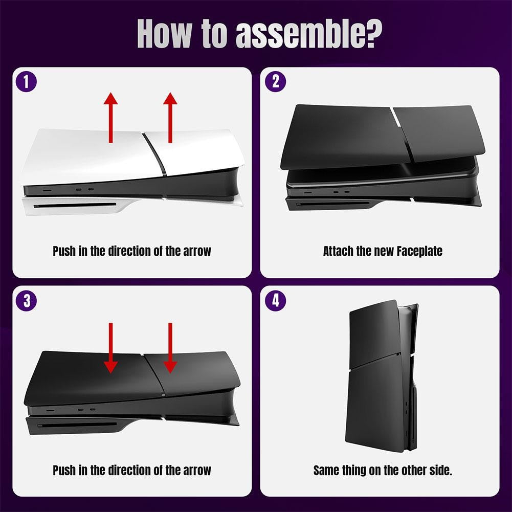 For Sony PS5 Slim Drive Version/Digital Version Game Console Accessories Faceplate Replacement Protection Shell