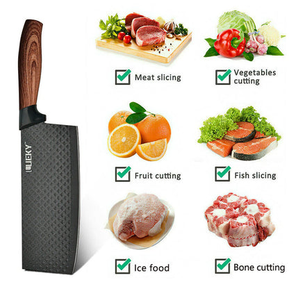 ZENG Kitchen Knives Sets Sharp Stainless Steel Chef Knife,Cleaver,Scissors Vegetable Fruit Peeler Unitly Knife Kitchen Tool Se