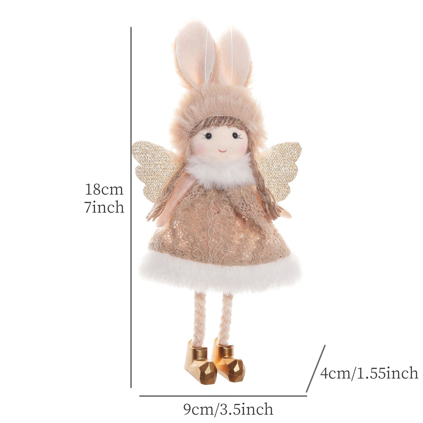 2024 New Year Gift Cute Christmas Angel Doll Xmas Tree Ornament Noel Deco Christmas Decoration for Home Natal Navidad 2023 Decor