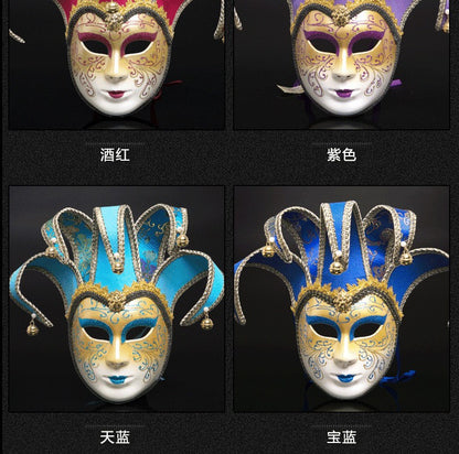 New European and American painted masks for Halloween dance parties - high - end Venetian masks for Italian ladies' performances