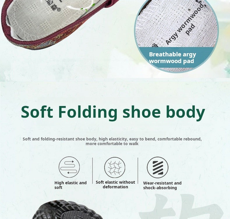 2025 New Women's cloth Shoes Soft soled comfort grandma footwear Casual lightweight lazy flats Ladies breathable non slip shoes