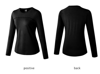 Women's Autumn Winter keep Warm long-sleeved Fitness Running Sports Training Top Slim Quick Dry Stretch Gym Top female Yoga tops
