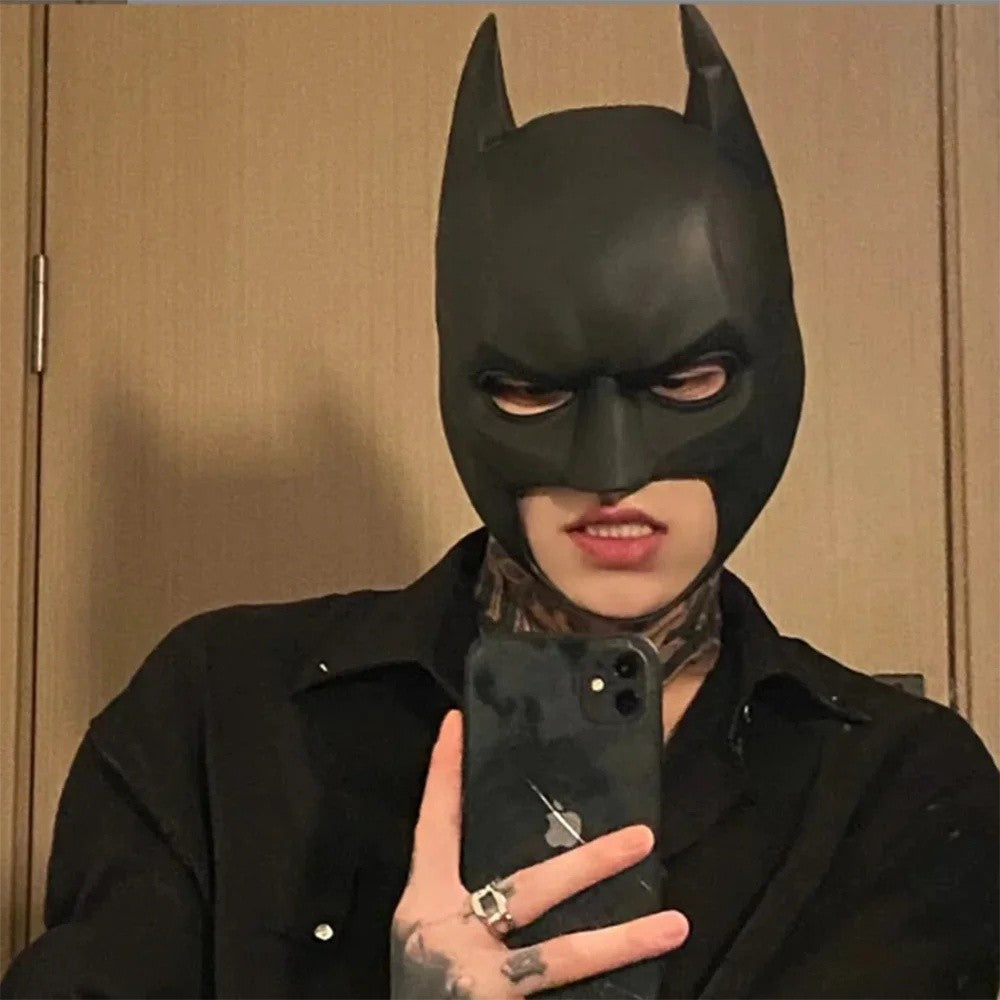 Mask for Men Anime Bat Mask Headgear Latex Material Cosplay Headgear Halloween Night Dance Party Adult Masquerade Mask Latex