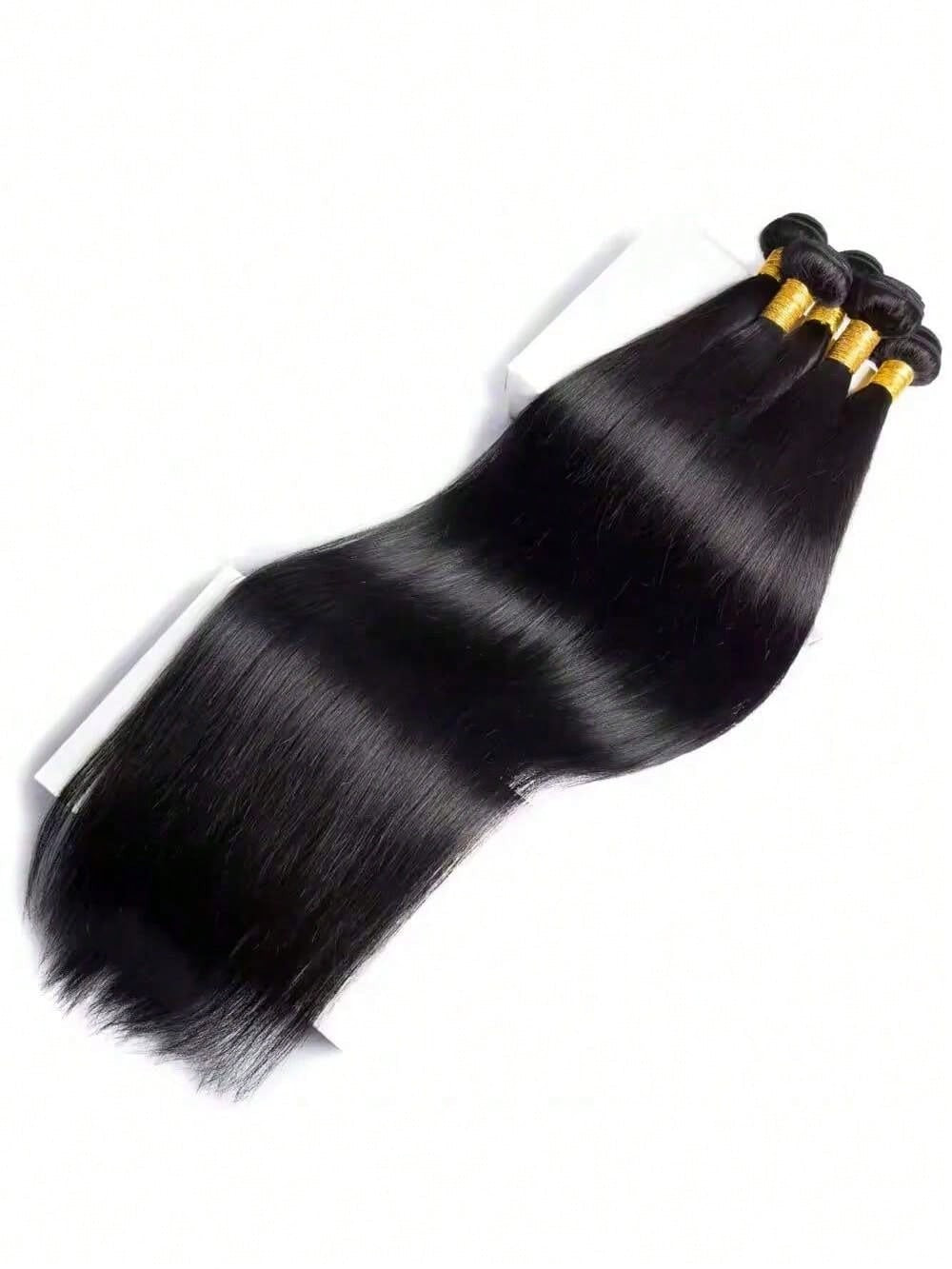 Pacotes de Cabelo Humano Liso de Osso 12A 100% Cabelo Virgem Brasileiro Não Processado 32 Polegadas Cabelo Cru Extensões de Trama de Pacotes Duplos