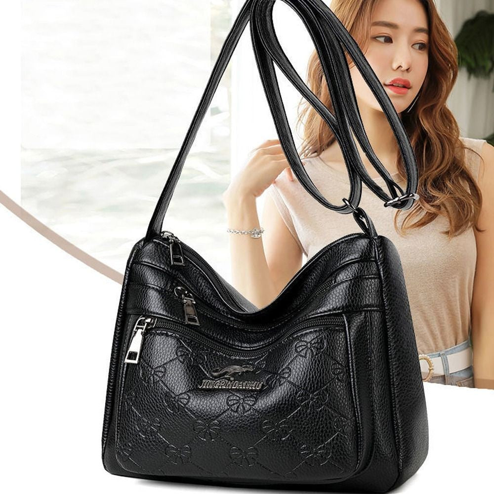 Women's Bag Middle-aged Bag Mother's Bag Fashion Multi-layer Large Capacity Single Shoulder Mother-in-law Buy Vegetable Bag