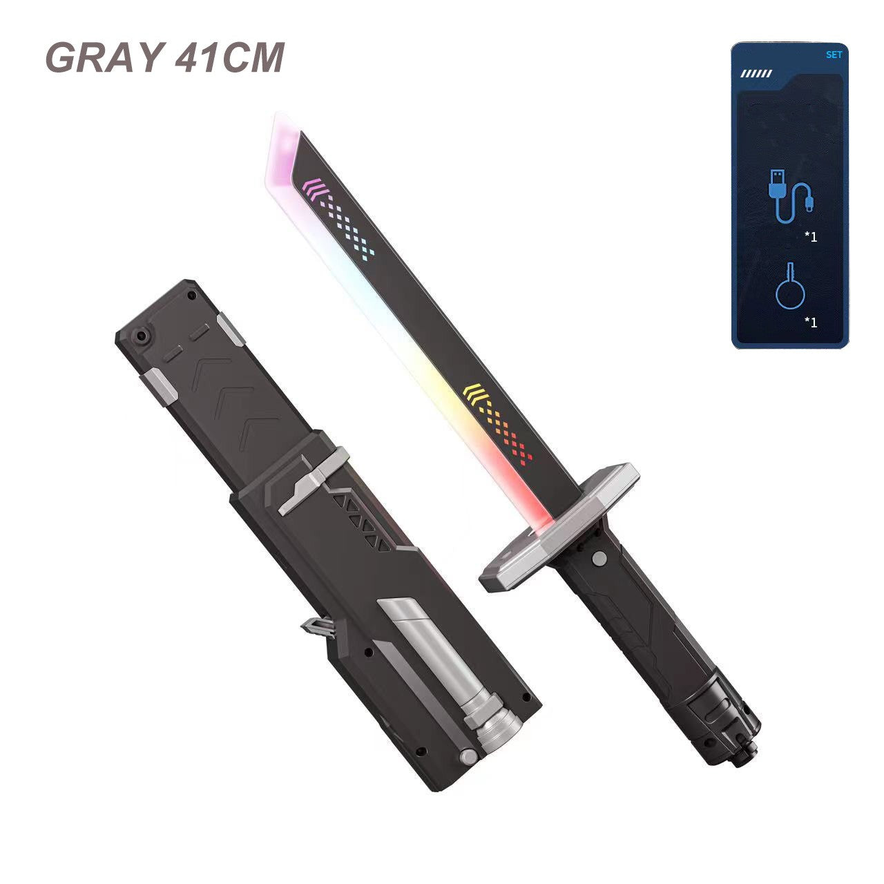 NEW Colorful Streamer Glowing Sword Toys with Spark & Smoke Effect Light Sword Toy for Kids Christmas Birthday Gift Holiday Prop
